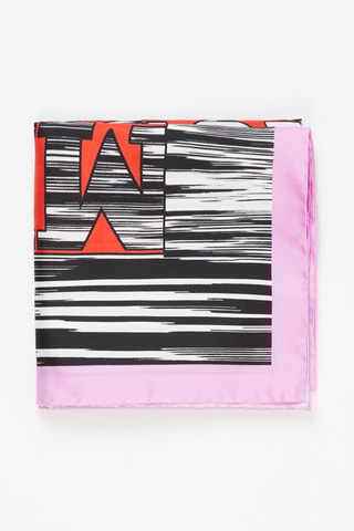 Carré en soie - Noir et blanc