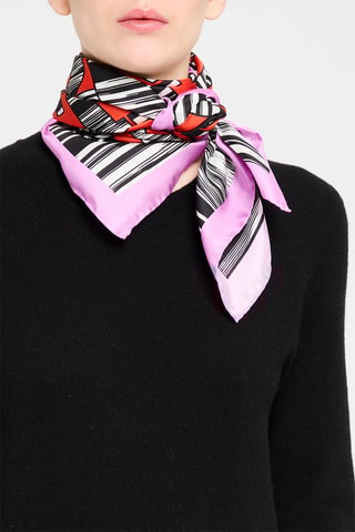 Carré en soie - Noir et blanc