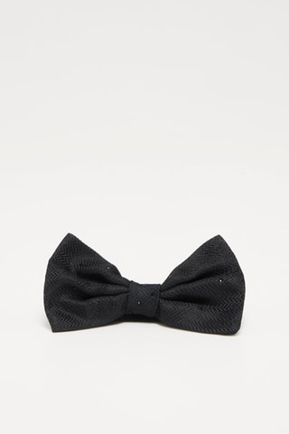 Zijden Vlinderdas met Swarovski kristallen - Zwart