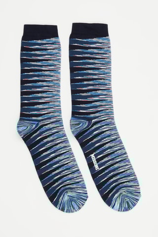 Chaussettes - Bleu marine et blanc