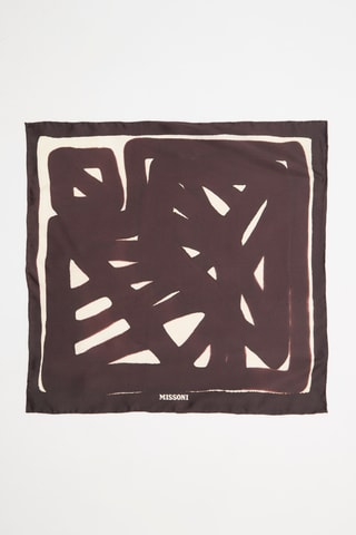 Carré en soie - Marron