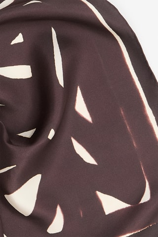 Carré en soie - Marron