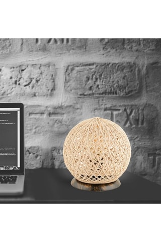 Tafellamp Balle - Naturel en Bruin - 45 - 60 W