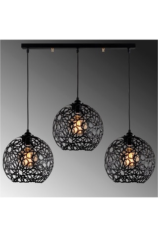 Hanglamp Fellini - Zwart - 3 x 100 W