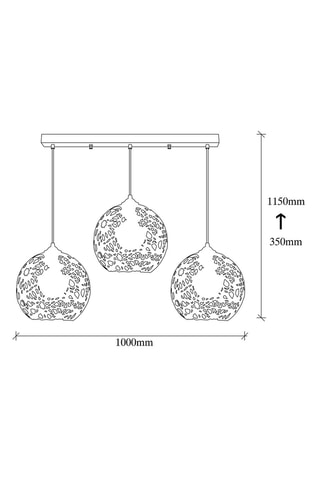 Hanglamp Fellini - Zwart - 3 x 100 W