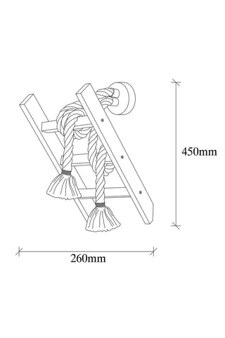 Houten Wandlamp Erebos - Naturel - 2 x 100 W