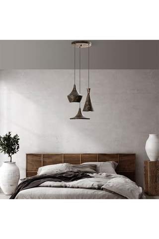 Hanglamp Tom - Donkerbruin - 3 x 40 W