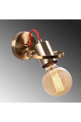 Wandlamp Vaveyla - Goudkleurig en Rood - 100 W