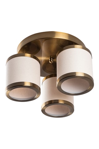 Plafondlamp Way - Wit en Goudkleurig - 3 x 40 W