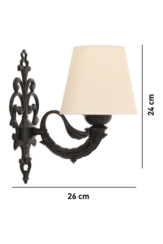 Wandlamp Lily - Beige en Zwart - 40 W