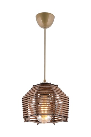 Bamboe Hanglamp Sare - Bruin - 45 - 60 W