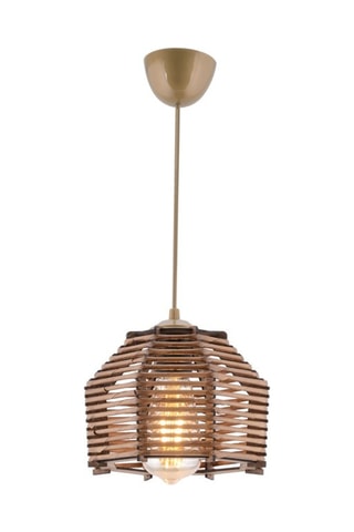 Bamboe Hanglamp Sare - Bruin - 45 - 60 W