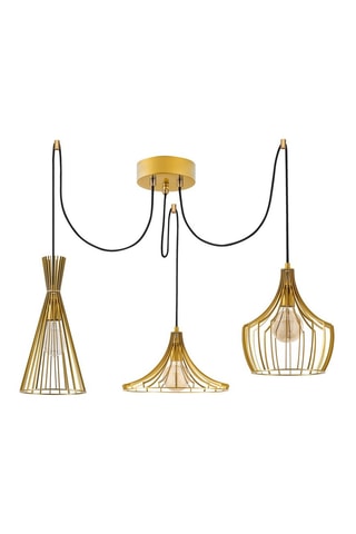 Hanglamp Mezopotamya - Goudkleurig - 3 x 40 W