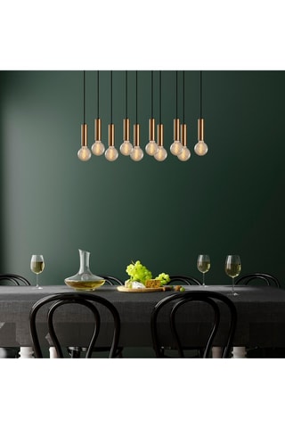 Hanglamp Tempo - Zwart en Goudkleurig - 10 x 40 W