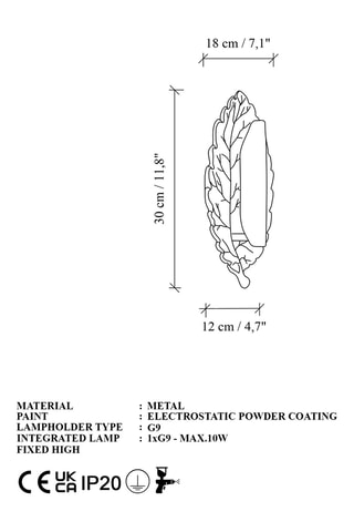 Wandlamp - Bronskleurig