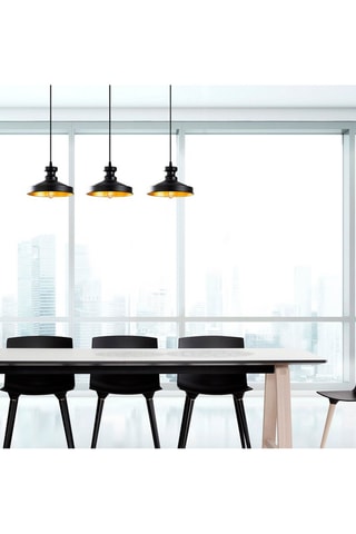 Hanglamp Berceste - Zwart - 3 x 100 W