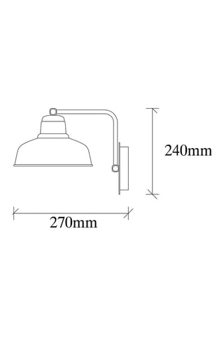 Wandlamp Zwart - 100 W