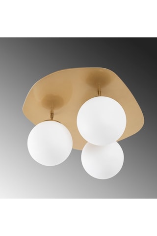 Plafondlamp Well - Goudkleurig - 3 x 40 W