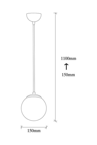 Hanglamp Efe - Zwart - 60 W