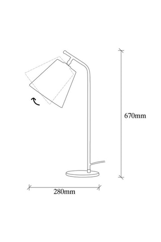 Tafellamp Salihini - Goudkleurig en Beige - 60 W