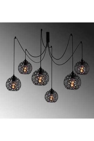 Hanglamp Fellini - Zwart - 6 x 40 W