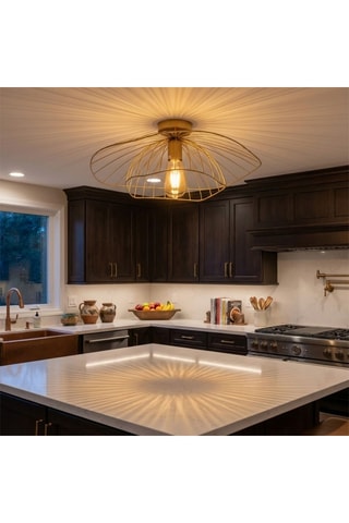 Plafondlamp - Goudkleurig