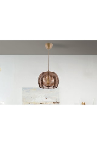 Houten Hanglamp - Bruin - 45 - 60 W