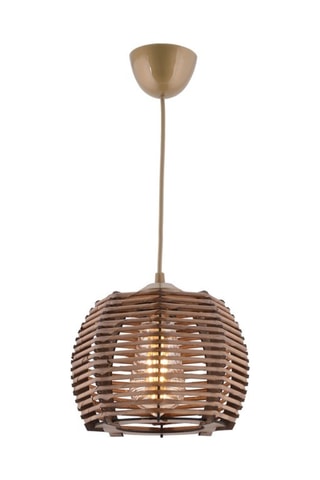 Houten Hanglamp - Bruin - 45 - 60 W