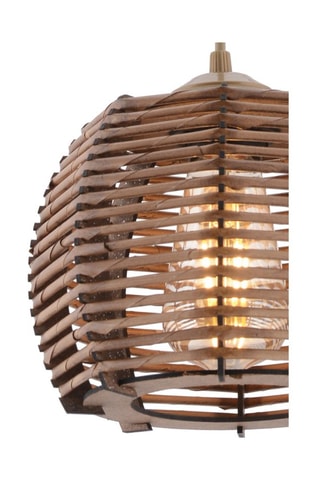 Houten Hanglamp - Bruin - 45 - 60 W