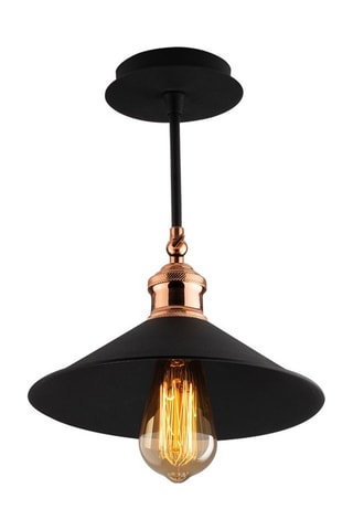 Hanglamp Berceste - Zwart en Koperkleurig - 40 W