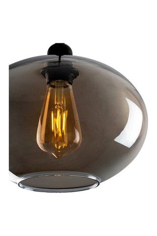 Hanglamp Smoked - Zwart - 3 x 40 W