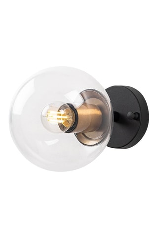 Wandlamp Atmaca - Zwart en Koperkleurig - 15 W