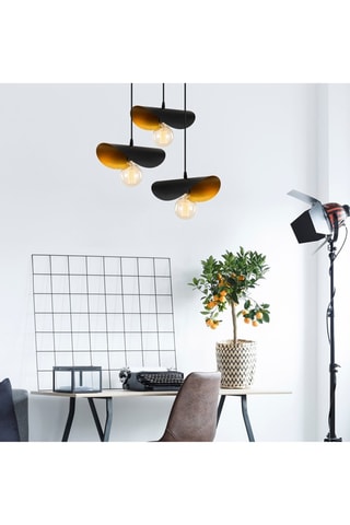 Hanglamp Sivani - Zwart - 3 x 40 W