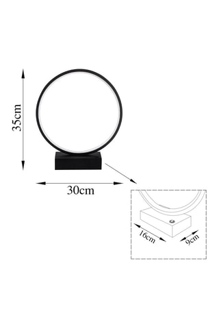 Ledtafellamp Halka - Zwart - 12 W