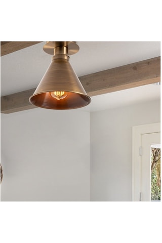 Plafondlamp Berceste - Goudkleurig - 100 W