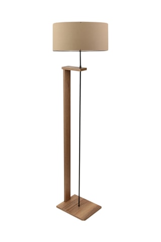 Lampadaire Ayd - Imitation bois et marron clair - 60 W