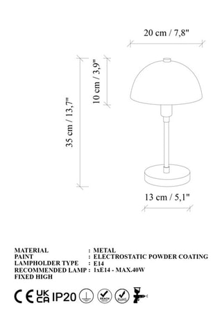 Tafellamp - Goudkleurig - 40 W