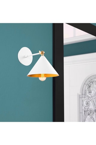 Wandlamp Berceste - Wit en Goudkleurig - 60 W