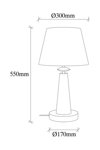 Tafellamp Pardo - Goudkleurig en Wit - 100 W