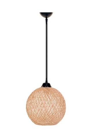 Hanglamp Zwart en Naturel - 45 - 60 W