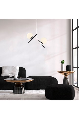 Hanglamp Dolunay - Zwart en Wit - 100 W