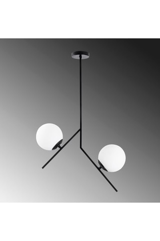 Hanglamp Dolunay - Zwart en Wit - 100 W