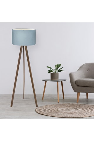 Lampadaire trépied Ayd - Bleu et naturel - 60 W - 140 cm