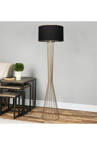 Lampadaire en bois - Naturel - 60 W