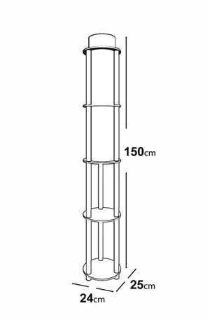 Staanlamp - Walnoothout-imitatie - 40 W - 150 cm