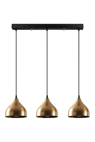 Hanglamp Tattoo - Zwart en Koperkleurig - 3 x 60 W