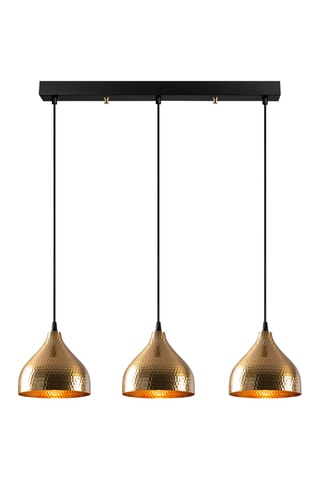 Hanglamp Tattoo - Zwart en Koperkleurig - 3 x 60 W