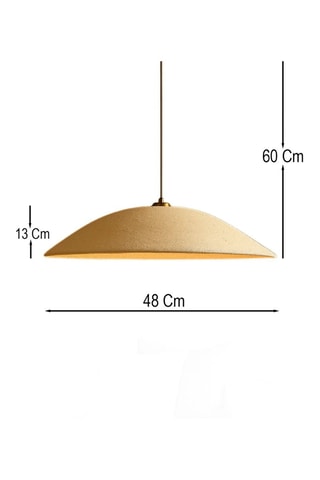 Hanglamp - Goudkleurig en Beige - 40 W