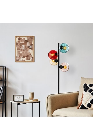 Staanlamp Benek - Zwart - 4 x 40 W