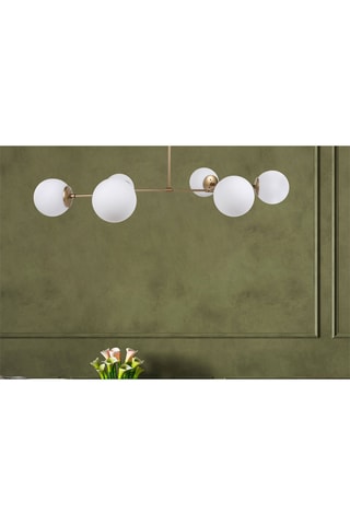 Hanglamp - Goudkleurig - 6 x 100 W